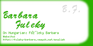 barbara fuleky business card